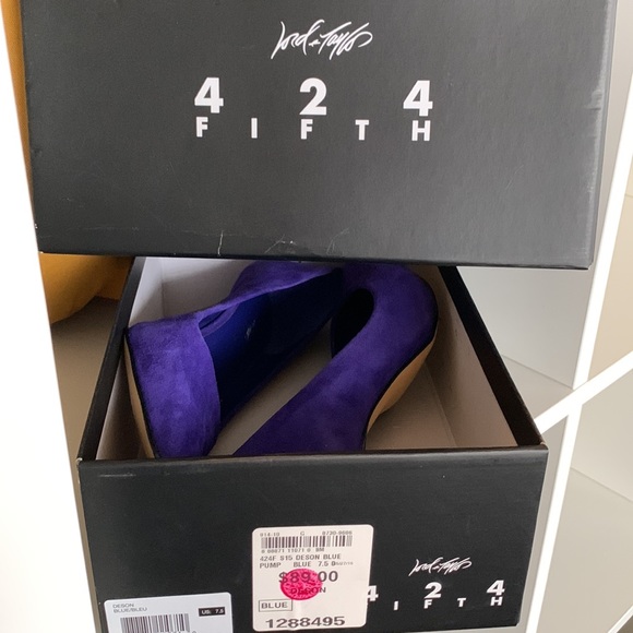 Lord & Taylor - purple suede-style pumps, 2.5” heel, new-in-box, never worn. - Picture 6 of 6